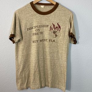 Vintage '82 Discipleship of Fire‎ Key West FLA, Ringer T-Shirt